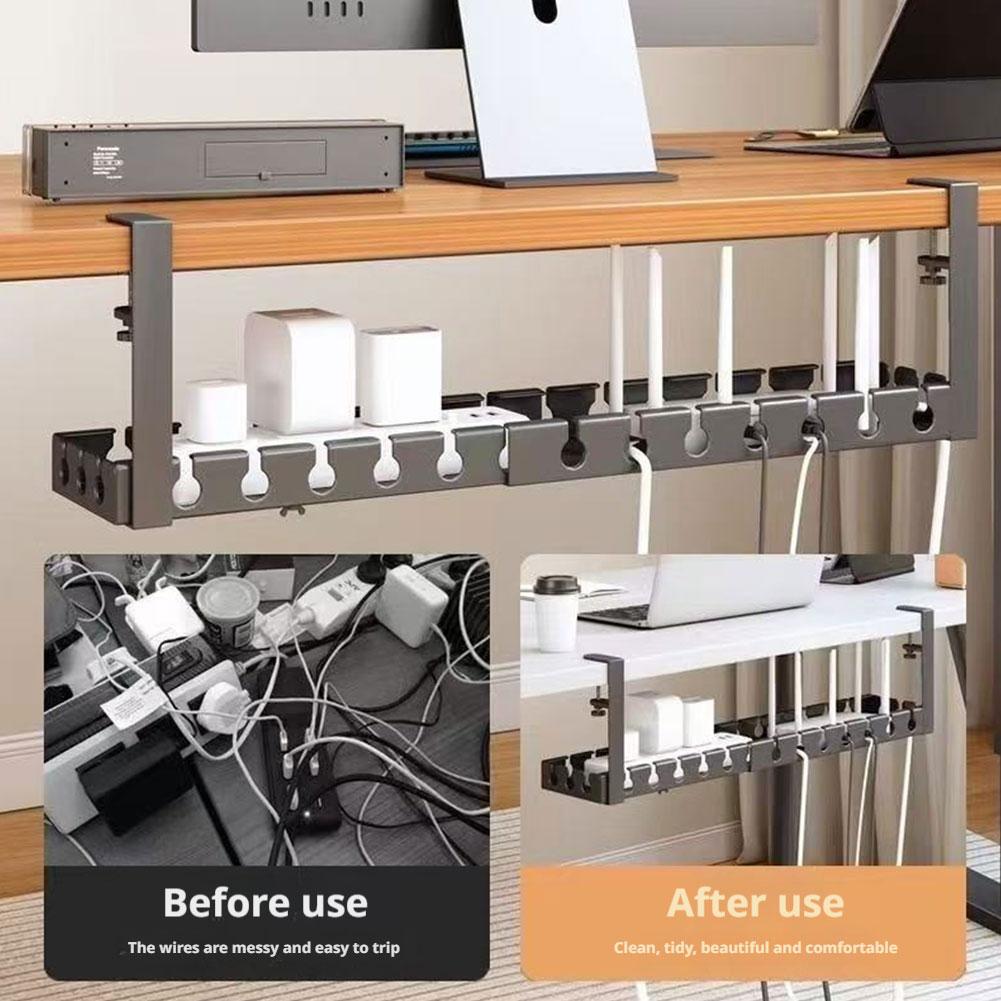 Desk Setup Cable Management - Uitschuifbaar kabelbeheer onder het bureau Geen