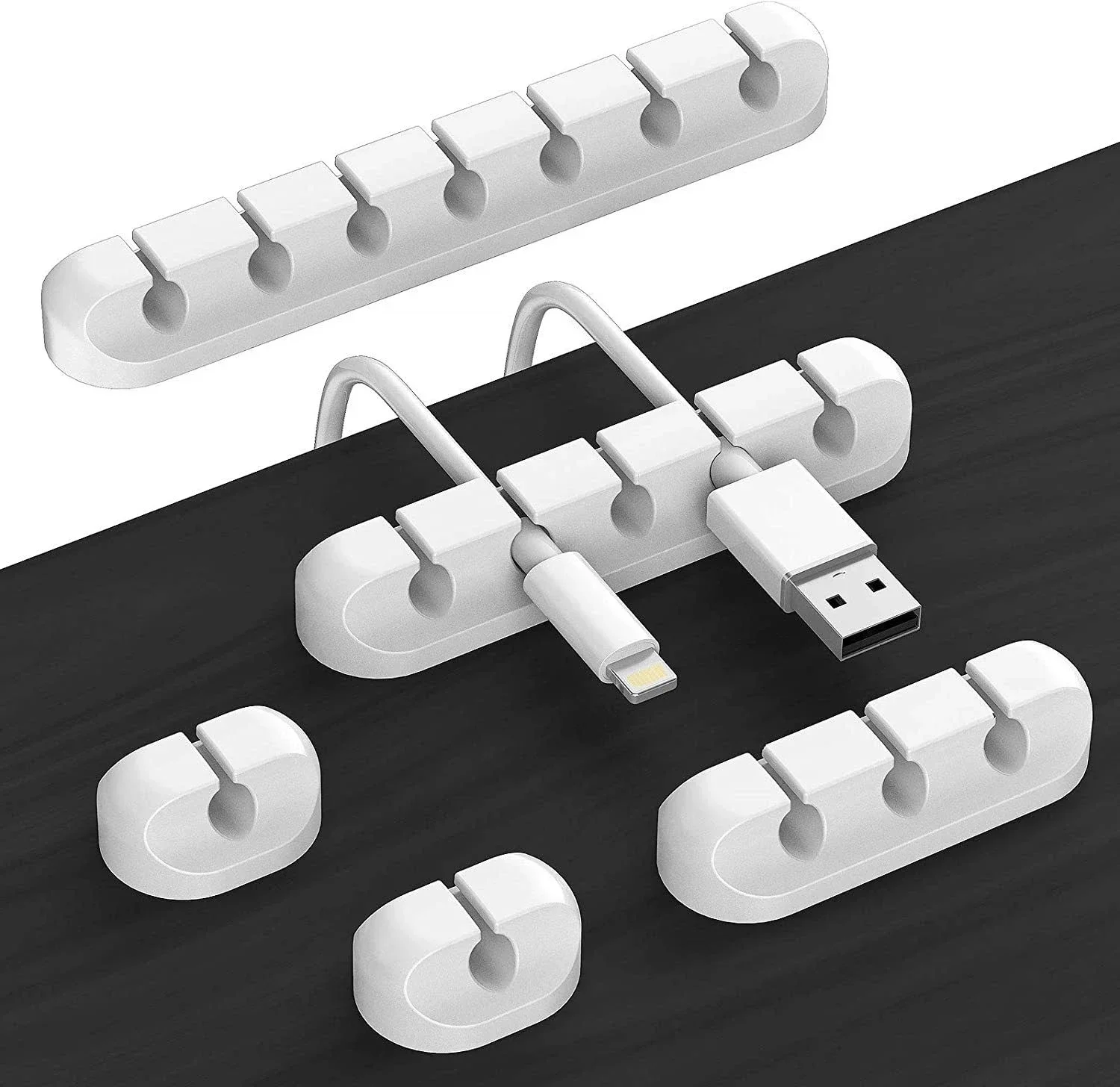 Desk Setup Cable Management - 5 stks Kabel Koord Draad Organisator