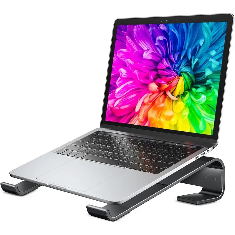 Desk Setup Macbook - Verstelbare laptopbureaustandaard Ergonomische notebookhouder Compatibel met