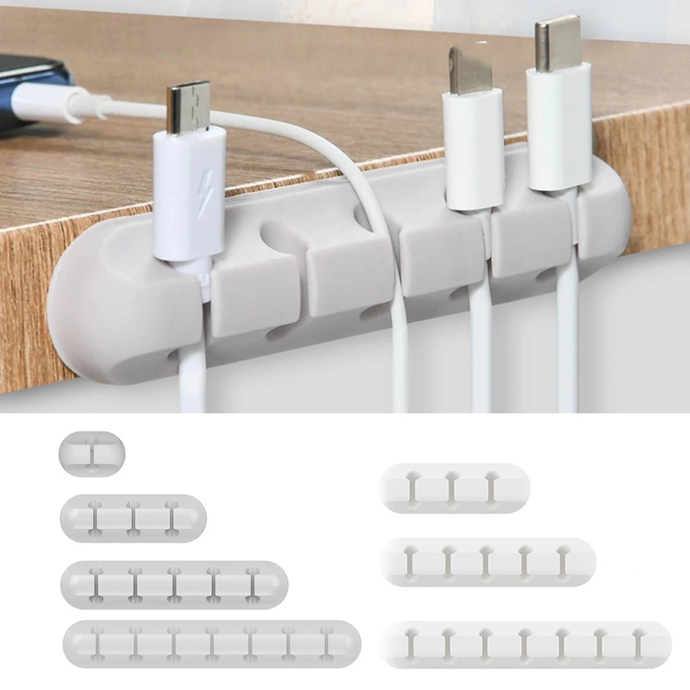 Desk Setup Cable Management - Kabelhouder Clips Kabel Snoer Organizer Siliconen
