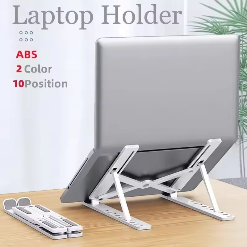 Desk Setup Macbook - Opvouwbare draagbare laptopstandaard, verstelbare computermonitorhouder voor