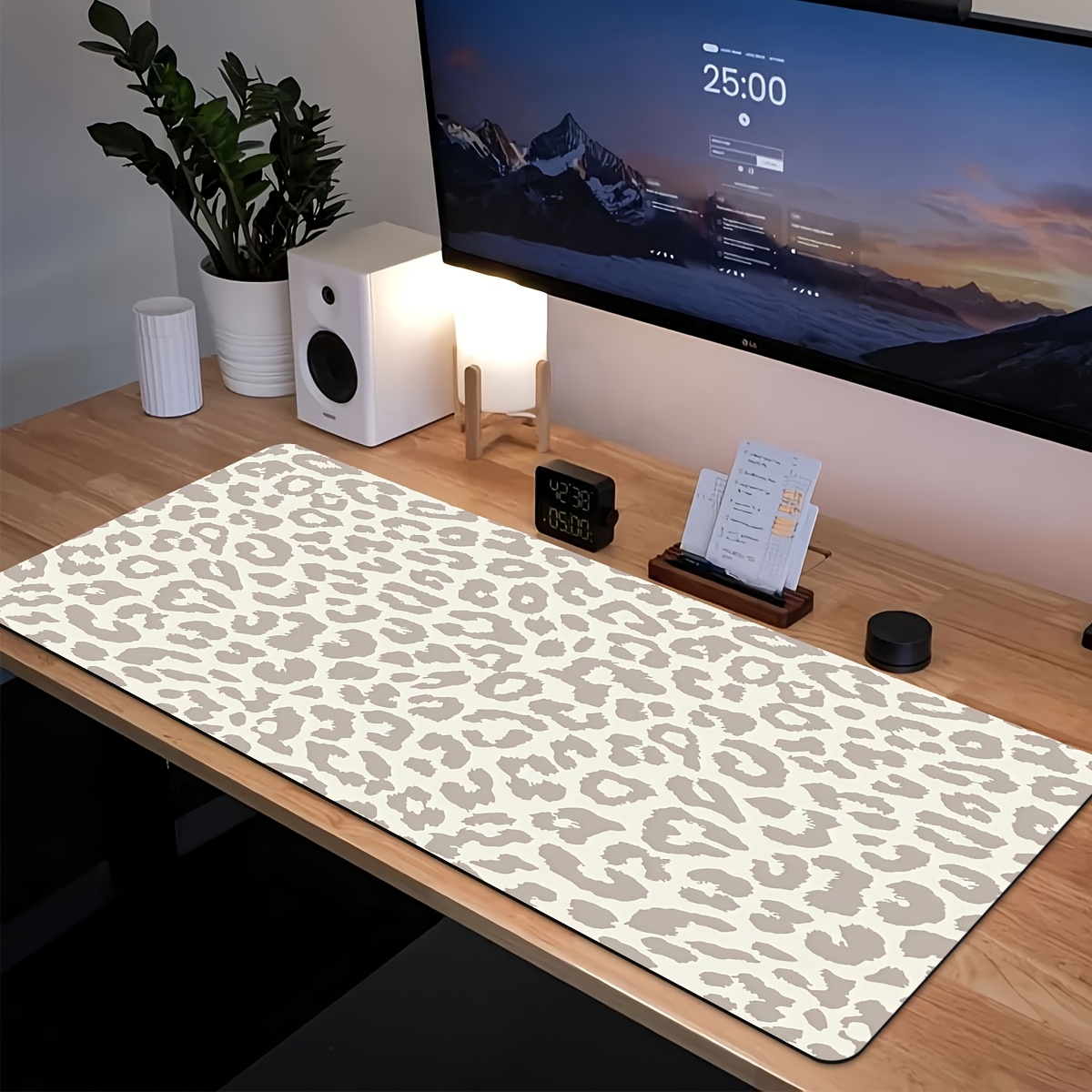 Desk Setup Beige - XL/XXL Computertoetsenbord en muismat Beige Bruin