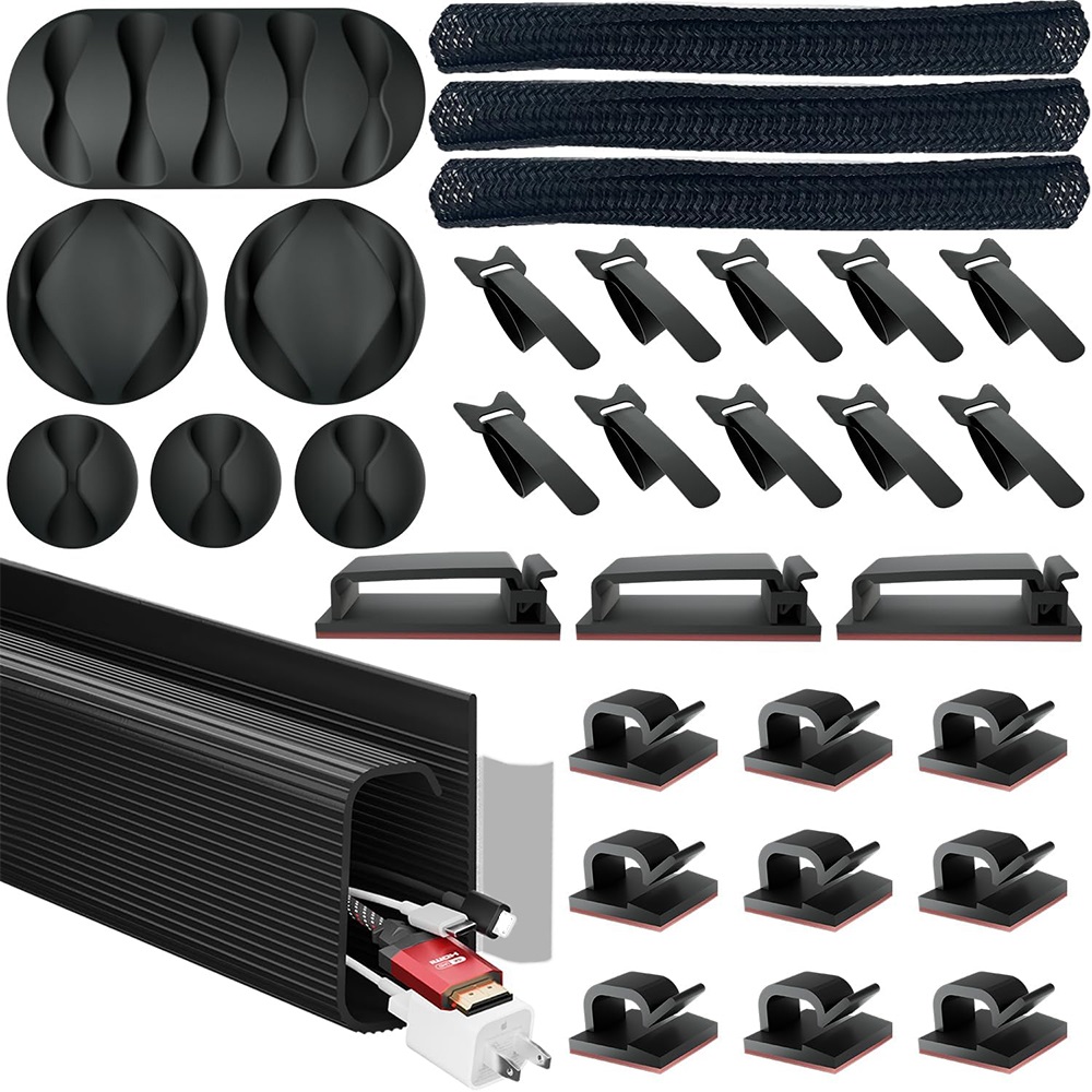 Desk Setup Cable Management - 32 stuks bureau onder kabelbeheerkit snoerorganisator