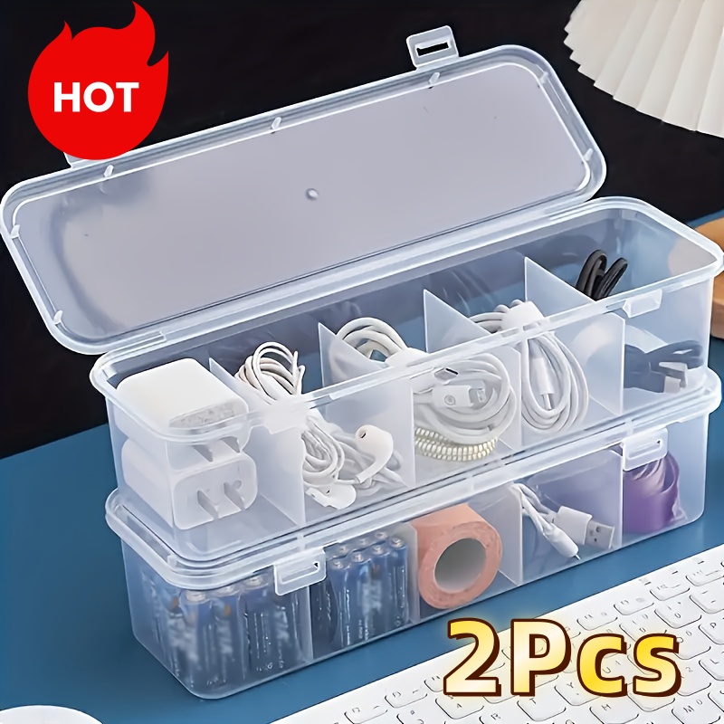 Desk Setup Cable Management - 2 stuks grote kabelmanagementbox met deksel,