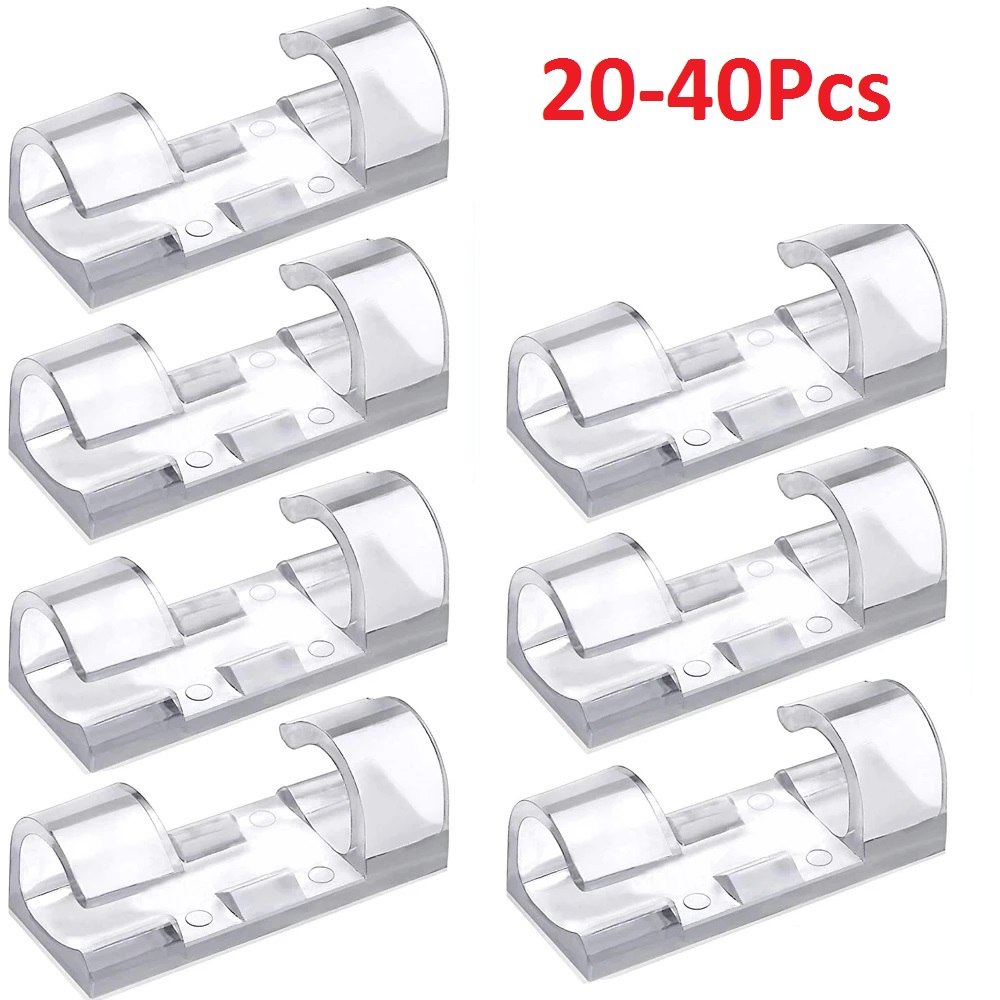 Desk Setup Cable Management - 40 STKS Kabelorganizer Clips Kabelbeheer Draadmanager