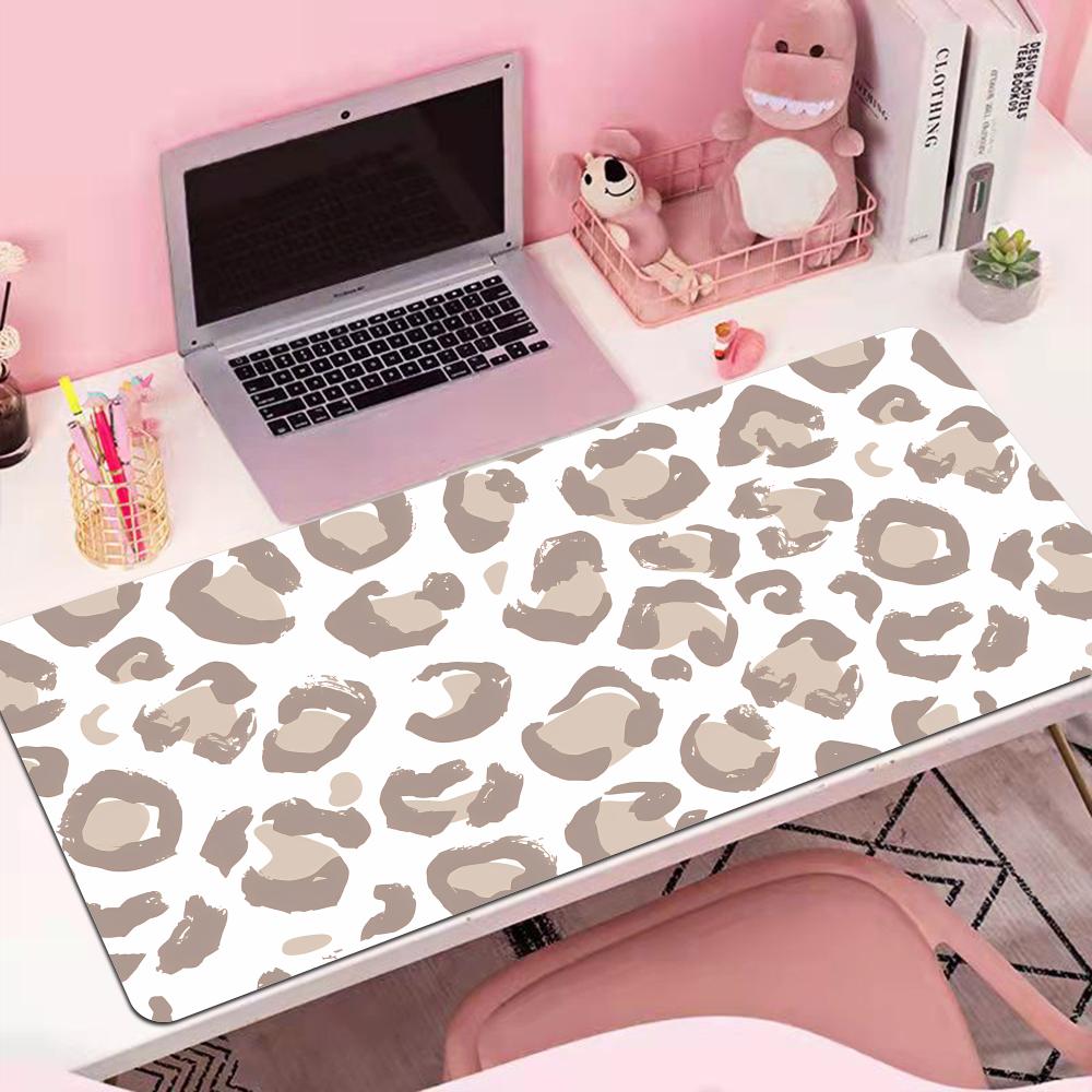 Desk Setup Beige - XL/XXL Computertoetsenbord en muismat Beige Bruin