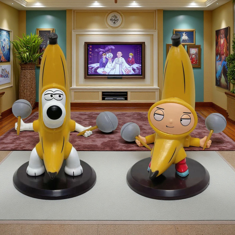 Desk Setup With Tv - Anime bureaudecoratie chassis ornament Family Guy