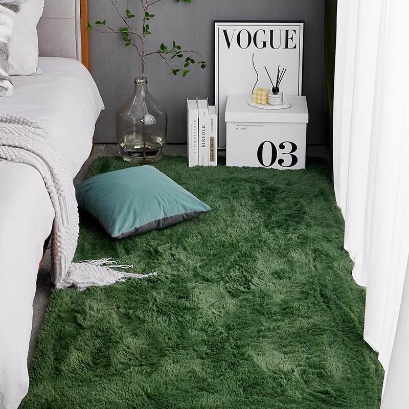 Desk Setup Girl - Luxe Groene Tapijt Slaapkamer Vol Nordic