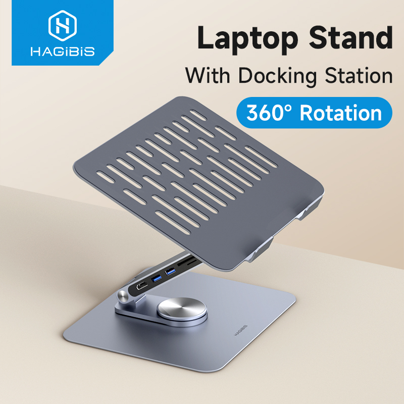 Desk Setup Macbook - Hagibis Verstelbare Aluminium Laptop Standaard Voor