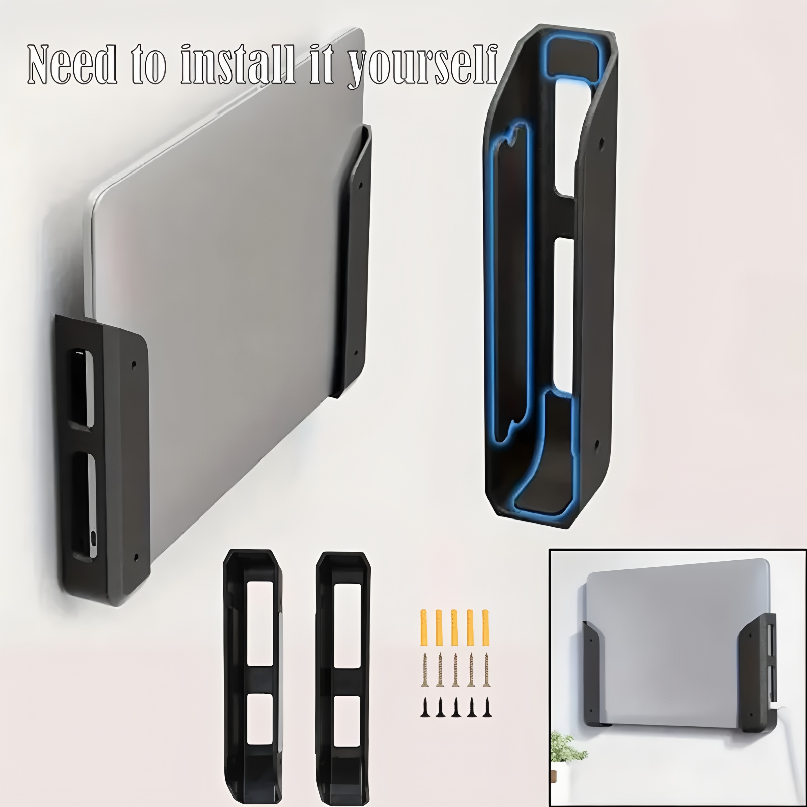 Desk Setup Macbook - Universele Laptop Wandmontage Onder Bureau Houder