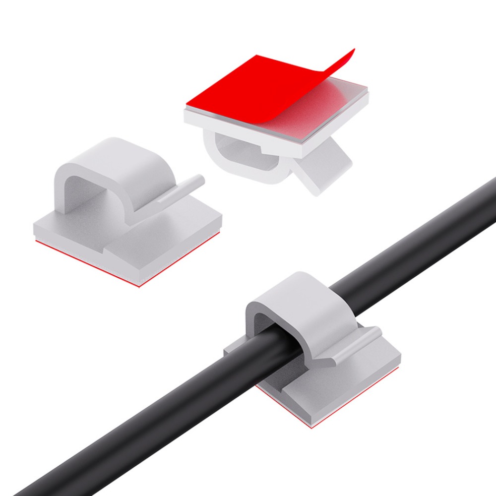 R-vormige transparante plastic - Desk Setup Cable Management recensie en prijs