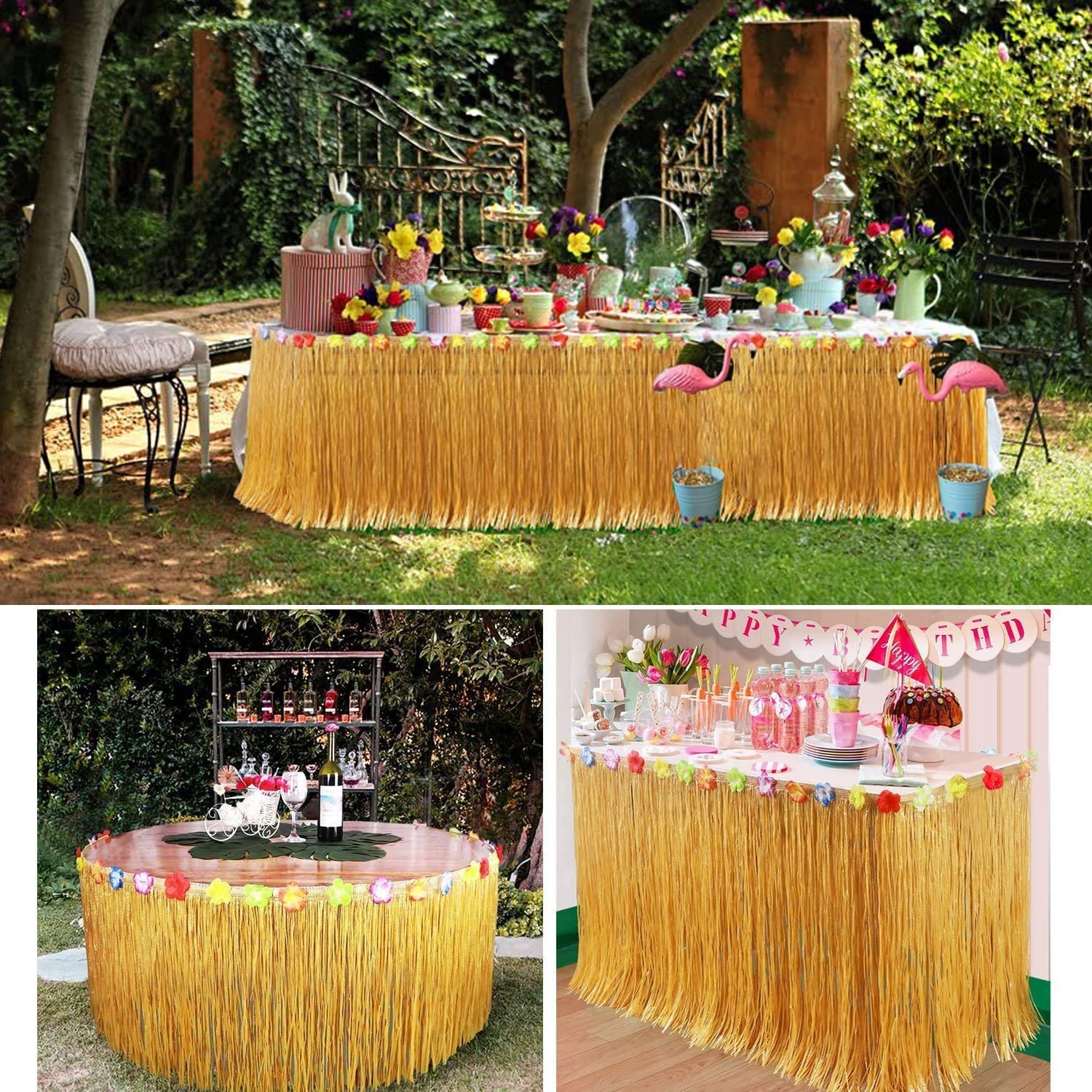 Stro Kleur Luau Gras Tafelrok  - Desk Setup Girl recensie en prijs