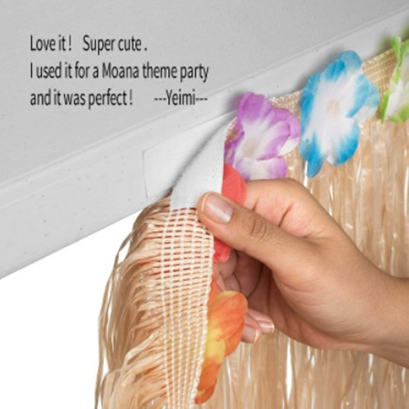 Stro Kleur Luau Gras Tafelrok  - Desk Setup Girl recensie en prijs