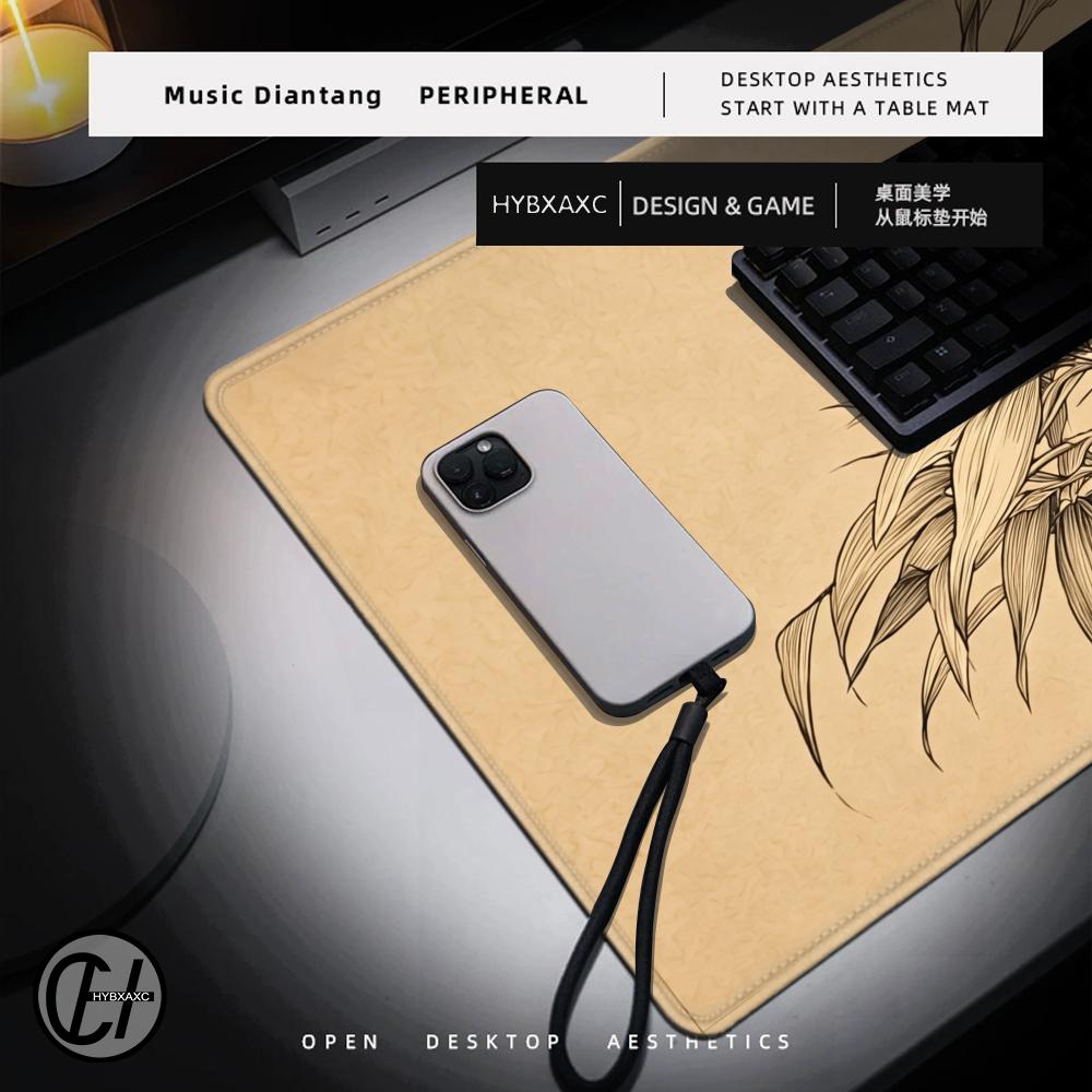 HYBXAXC Bamboe Line Art Muisma - Desk Setup Beige recensie en prijs