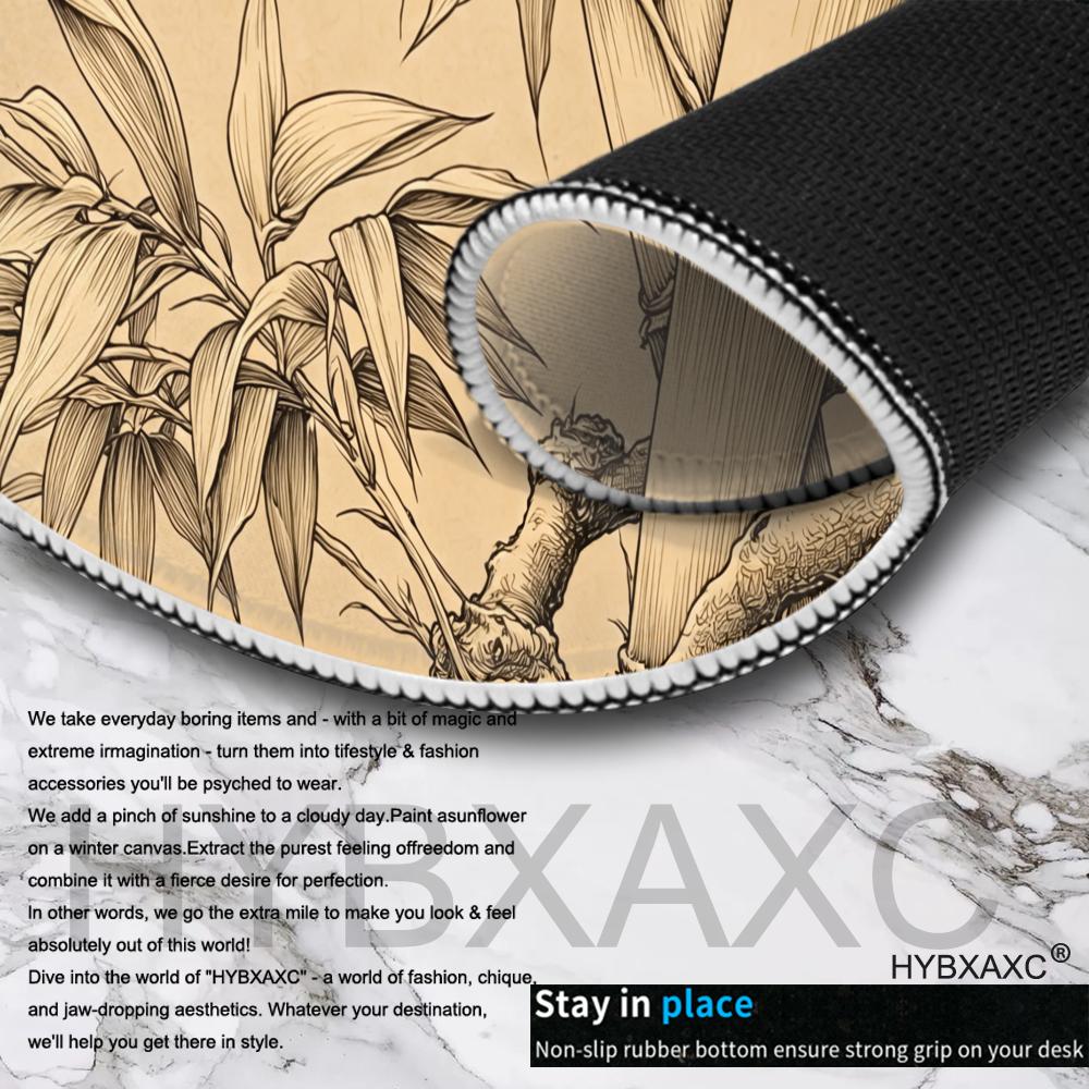 HYBXAXC Bamboe Line Art Muisma - Desk Setup Beige recensie en prijs