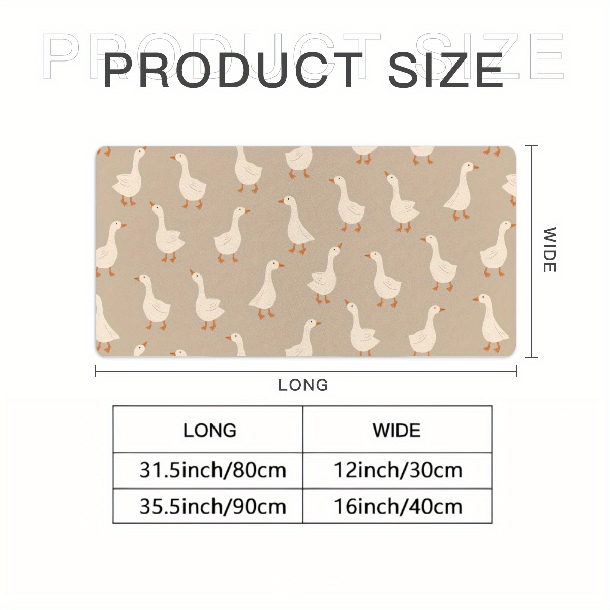 Goose Flock Pattern Bureaumat  - Desk Setup Beige recensie en prijs