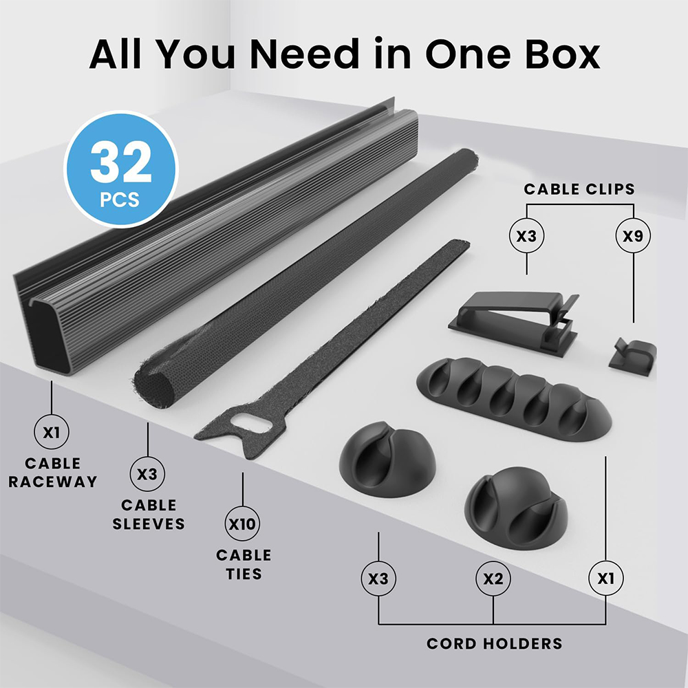 32 stuks bureau onder kabelbeh - Desk Setup Cable Management recensie en prijs