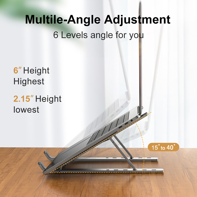 Opvouwbare aluminium laptopsta - Desk Setup Macbook recensie en prijs