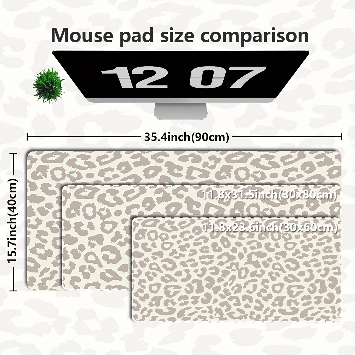 Beige luipaardprint verlengde  - Desk Setup Beige recensie en prijs