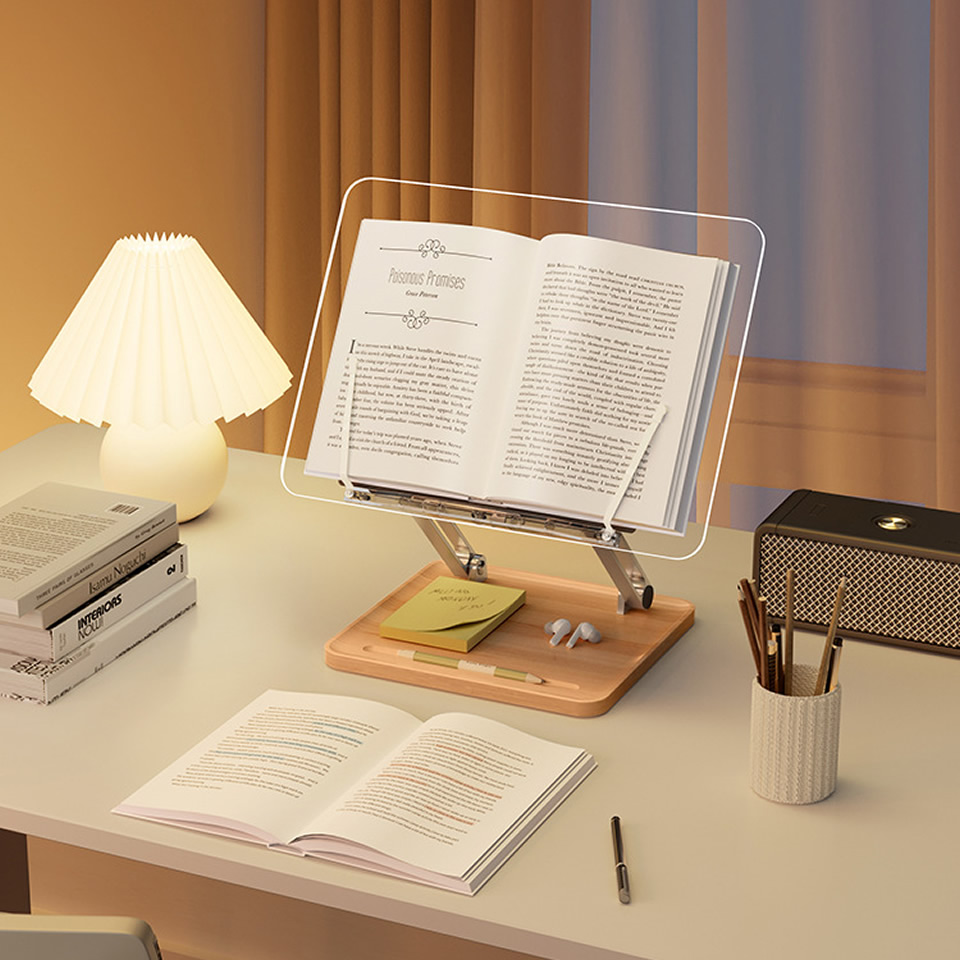 Houten leesstandaard met licht - Desk Setup Light recensie en prijs