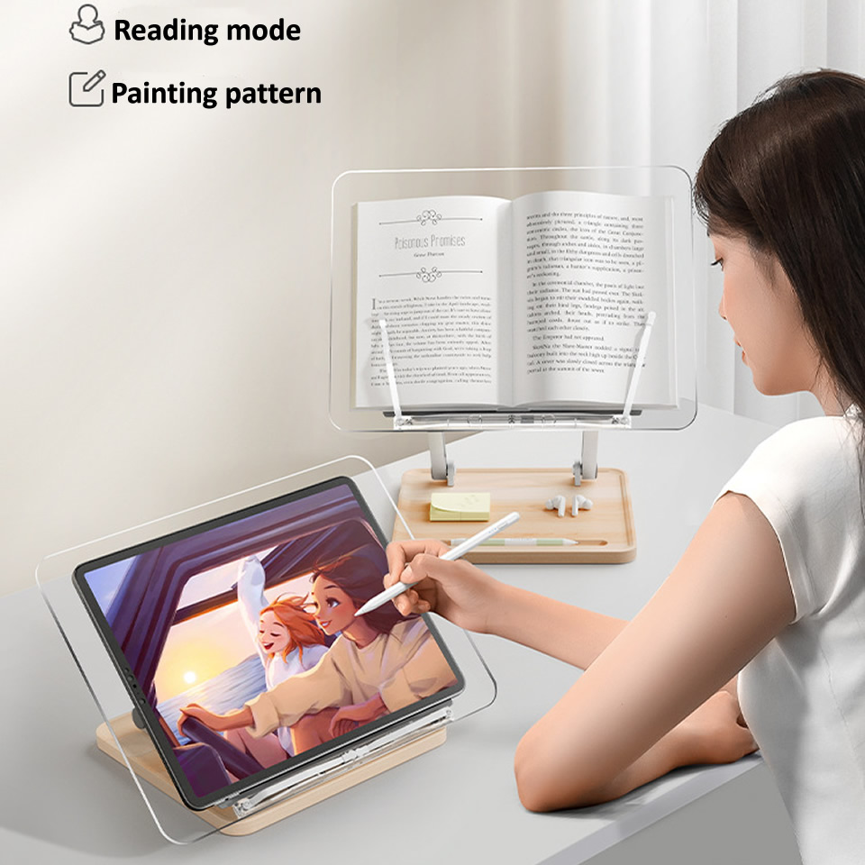 Houten leesstandaard met licht - Desk Setup Light recensie en prijs