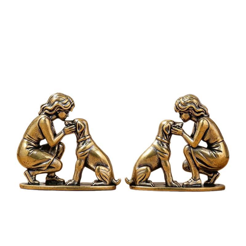Messing meisje hond figuur thu - Desk Setup Retro recensie en prijs