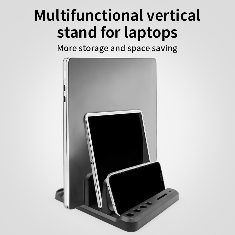 Verticale laptopstandaard Plas - Desk Setup Macbook recensie en prijs