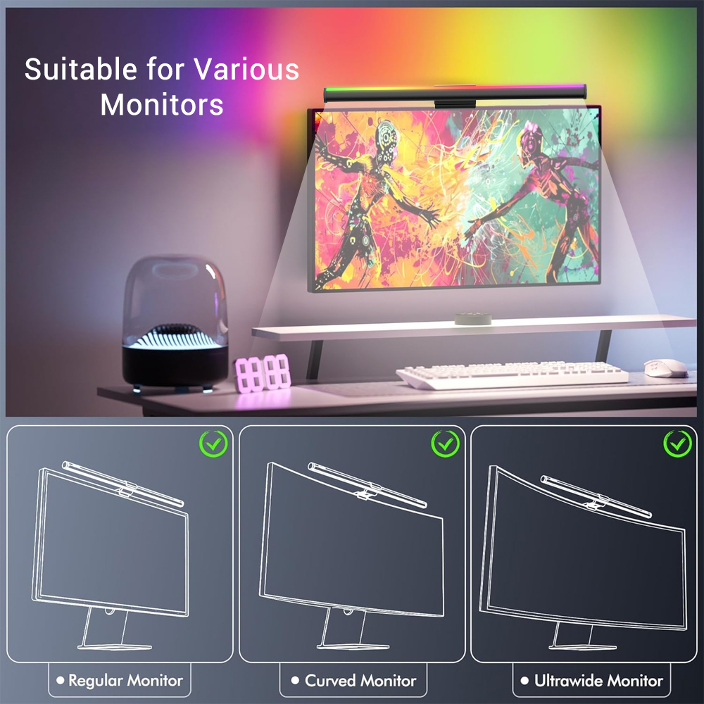 RGB Lightbar Monitor Light Bar - Desk Setup On Bed recensie en prijs